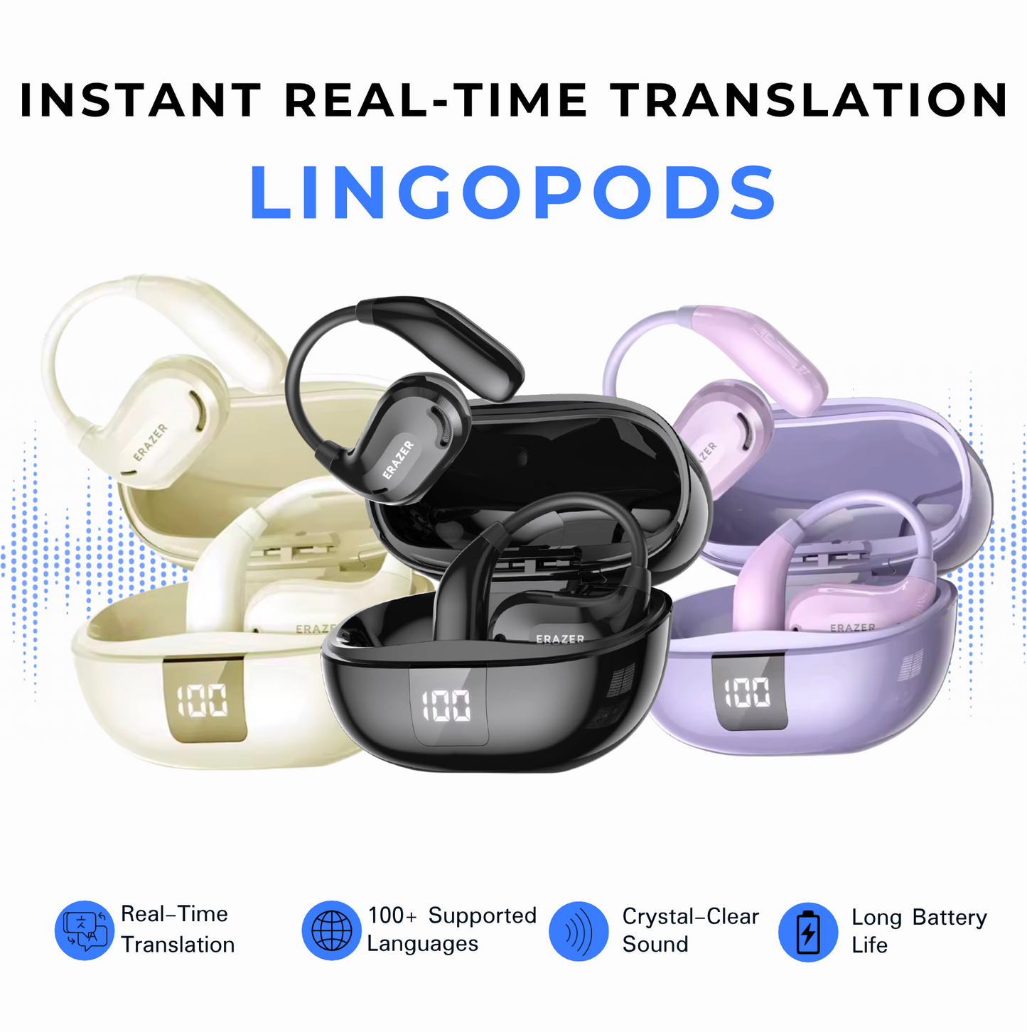 LingoPods® Translator Earbuds